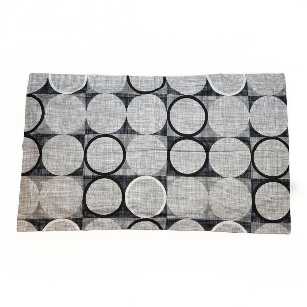 Apt. 9 King Pillowcase Set of 2 Gray Plaid Circle Design 28”x30” & 40”x24”